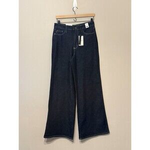 NWT Judy Blue Retro Wide Leg Jeans High Waist Tummy Control Dark Wash Size 11